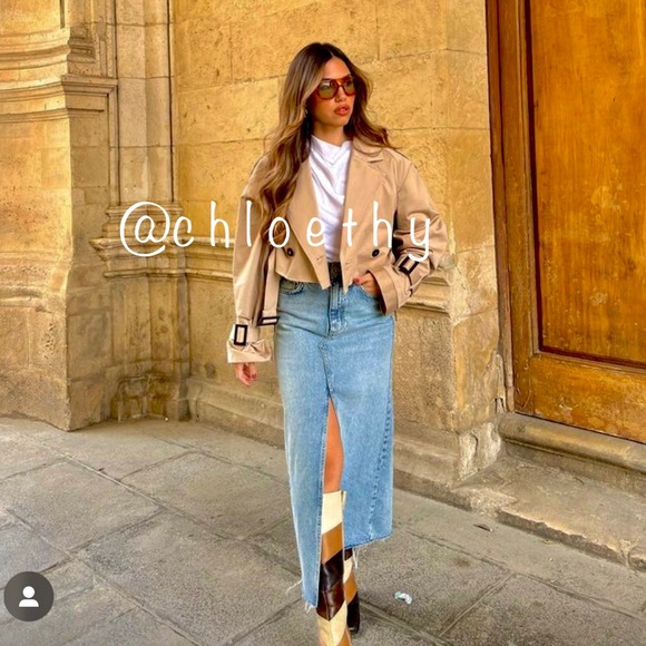 Zara DENIM SKIRT TRF - Picture 9 of 16